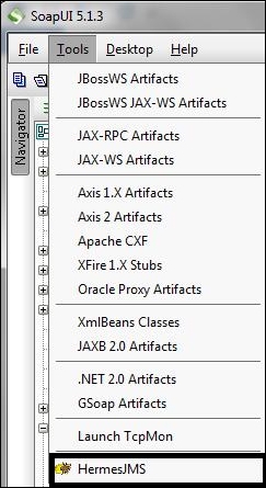 Configuring SoapUI for JMS services using Hermes JMS