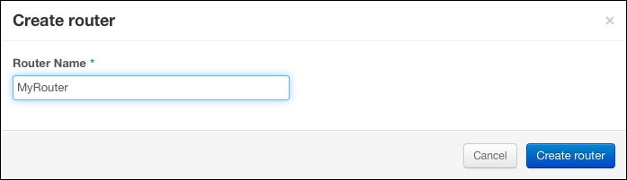 Creating a router in the dashboard