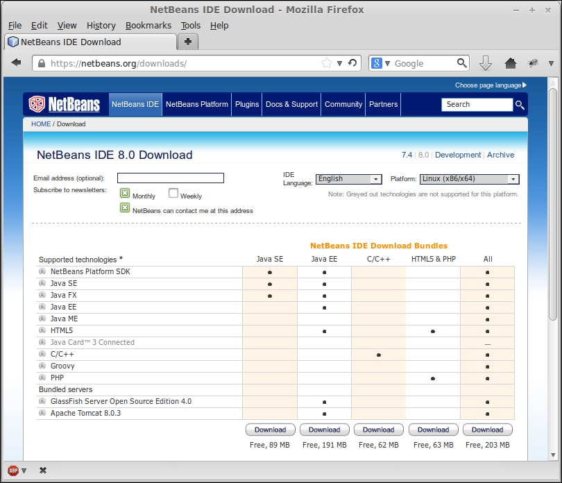 Obtaining NetBeans