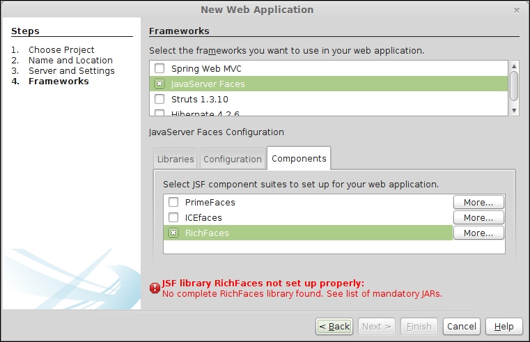 Using RichFaces components in our JSF applications