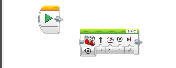 Programming the robot to move forward