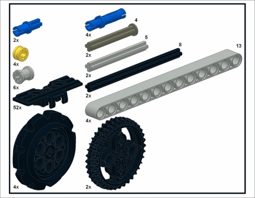 Tread-bot with the Educational kit