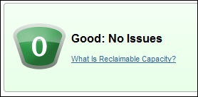 The Reclaimable Capacity badge