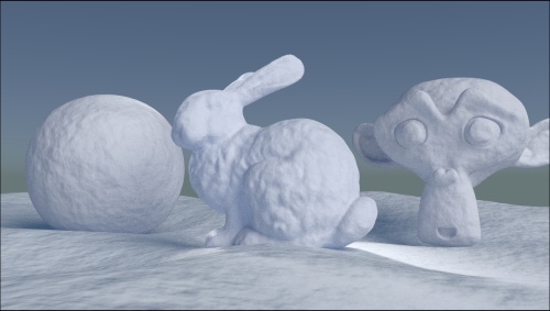 Creating a snow material using procedural textures