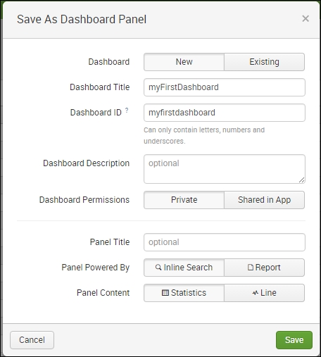 Building a form-based dashboard