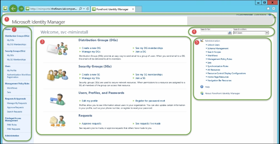 Understanding the portal and UI