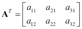 Transpose of a matrix