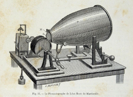 A photograph of the phonautograph.