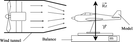 Schematic illustration of wind tunnel test.