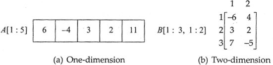 Schematic illustration of examples of arrays.