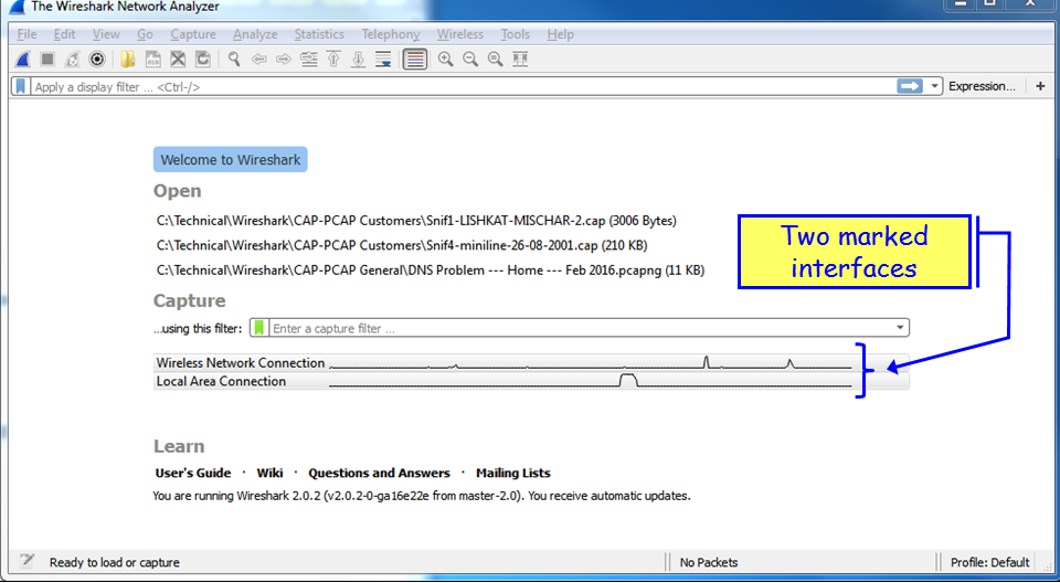 Capture On Multiple Interfaces - Network Analysis Using Wireshark 2 ...