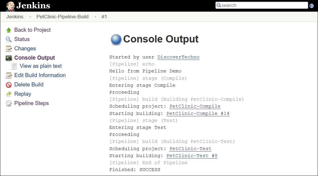 Creating a pipeline for compiling and executing test units