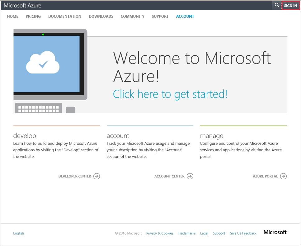 Azure account