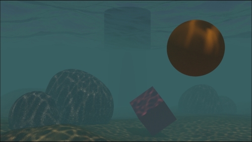 Creating underwater environment materials