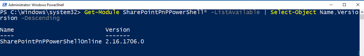 Verifying The Installation Of The PnP PowerShell Module For SharePoint ...