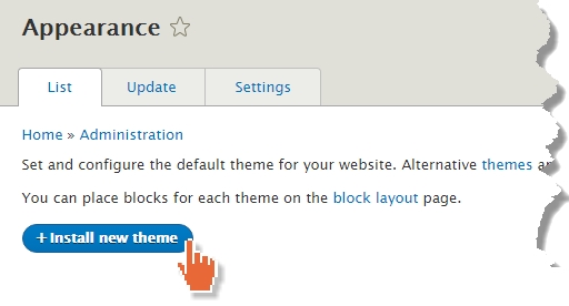 Installing a new theme