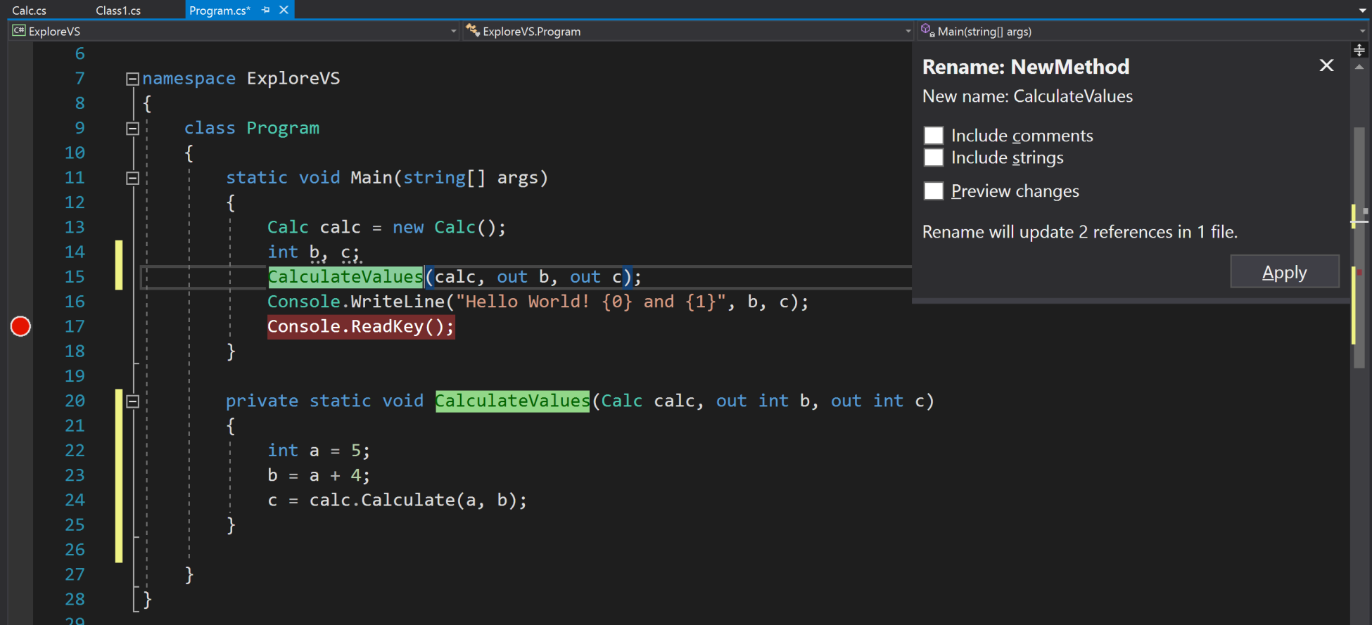 Extract Method - Hands-On Object-Oriented Programming with C# [Book]