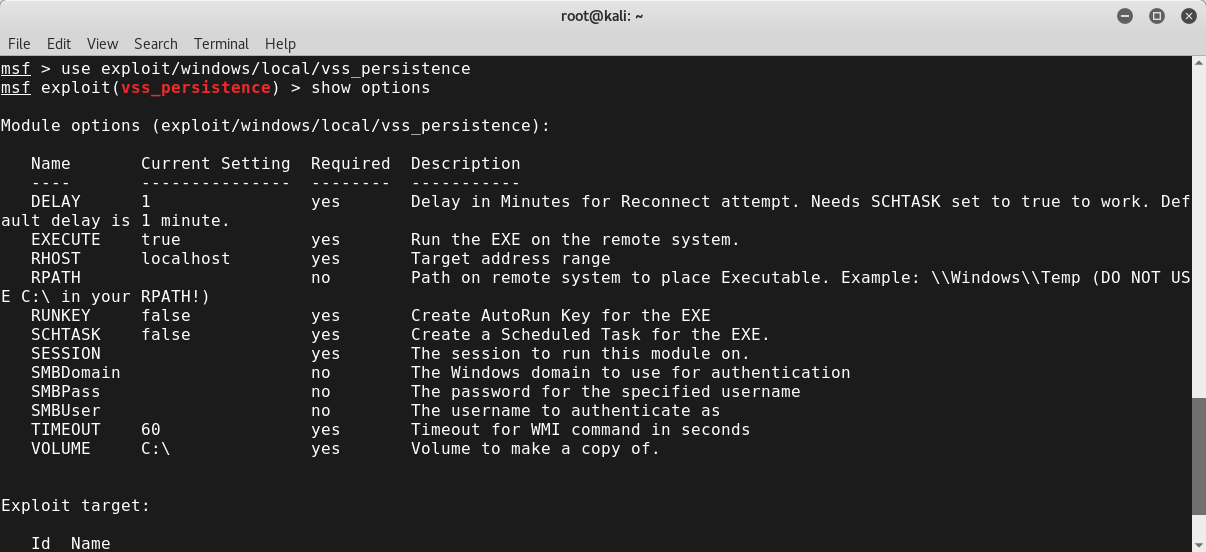 Metasploit Persistence scripts - Advanced Infrastructure Penetration ...