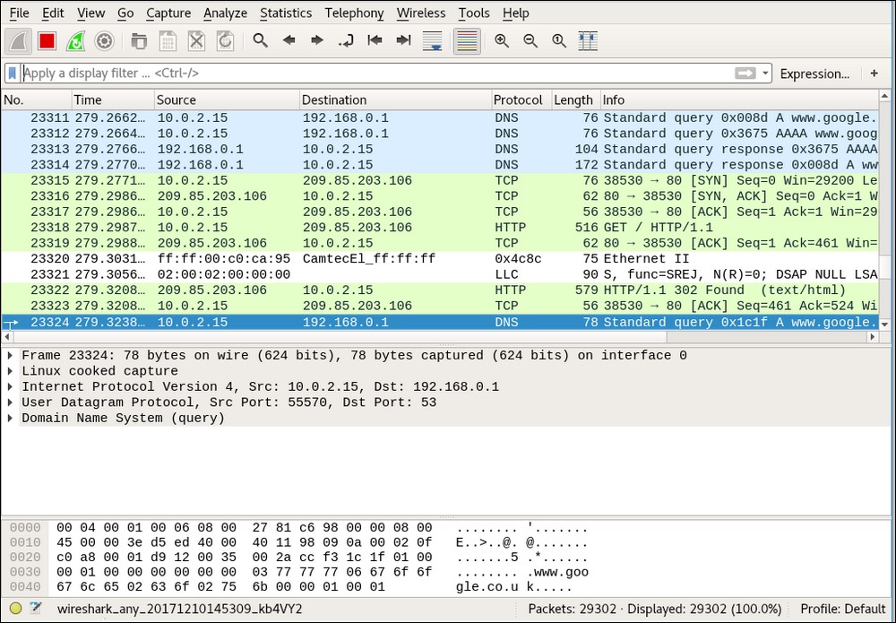 Time for action – session hijacking over wireless