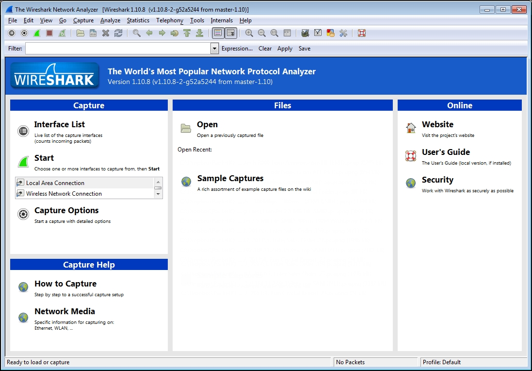 Performing your first packet capture