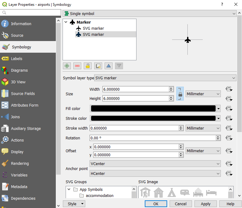 Default Symbols Learn Qgis Fourth Edition Book