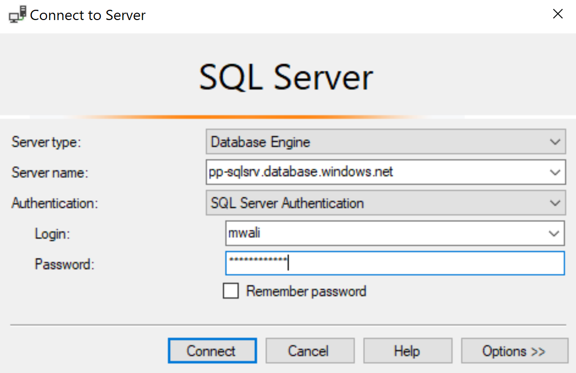 Connecting To Azure Sql Database Using Sql Ssms Learn Microsoft Azure Book