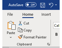 Figure 15.1 – Word's Clipboard group
