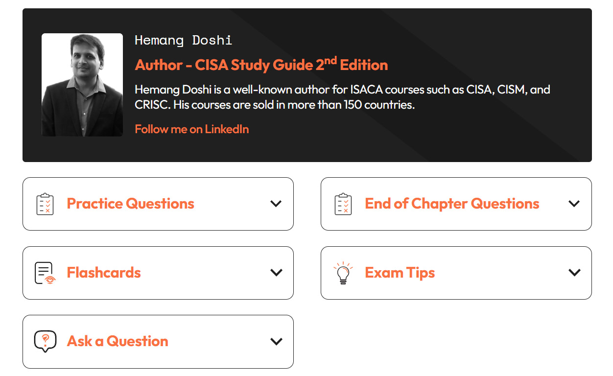 Figure 1.1: CISA Online Practice Resources Dashboard