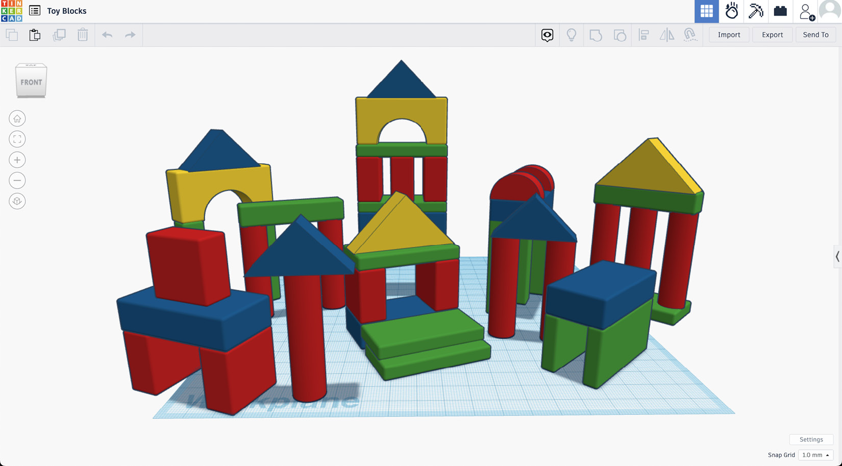 Figure 1.1: A 3D design created in Tinkercad that resembles toy blocks