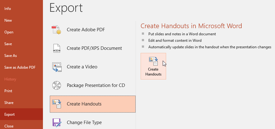 sending-handouts-from-powerpoint-to-word-learn-microsoft-office-2019