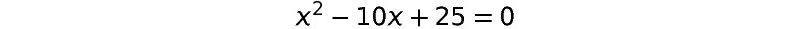 Figure 1.29: Quadratic equation to be solved
