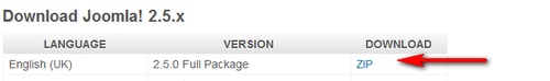 Time for action – downloading the Joomla files
