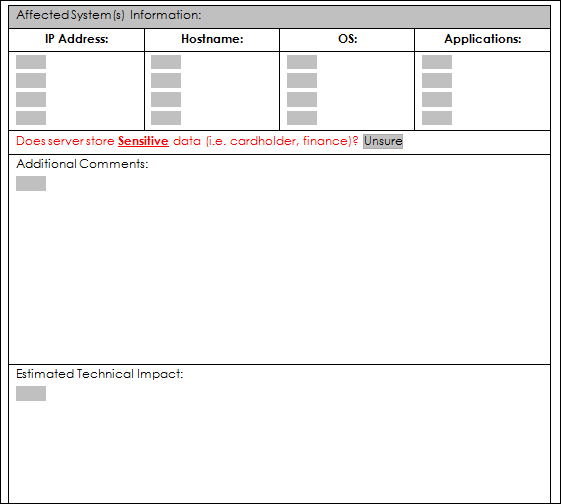 Asample incident response formabout sample incident response form