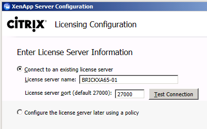 Configuring XenApp Using the Wizard-based Server Configuration Tool