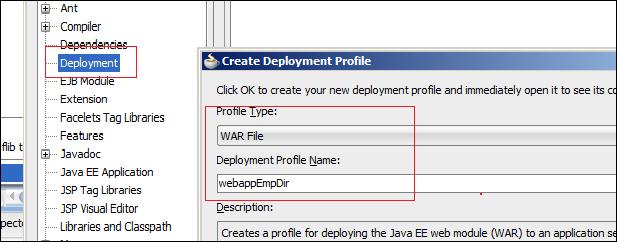 Time for action – creating the deployment profile