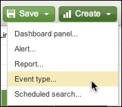 Using event types to categorize results