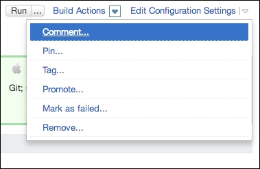 Build result actions