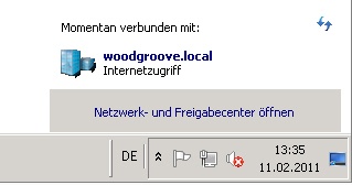 Öffnen des Netzwerk- und Freigabecenters