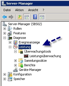 Starten der Leistungsüberwachung in SBS 2011