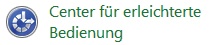 Das Symbol zum Aufruf des Centers für erleichterte Bedienung