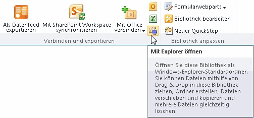 Up- und Download mithilfe der Explorer-Ansicht