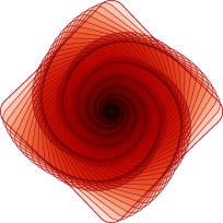 Aus dem Duplikat einer transformierten Grundform erzeugte Rose