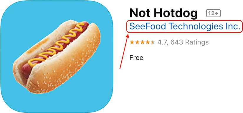 図13-1　App StoreでのNot Hotdogアプリ