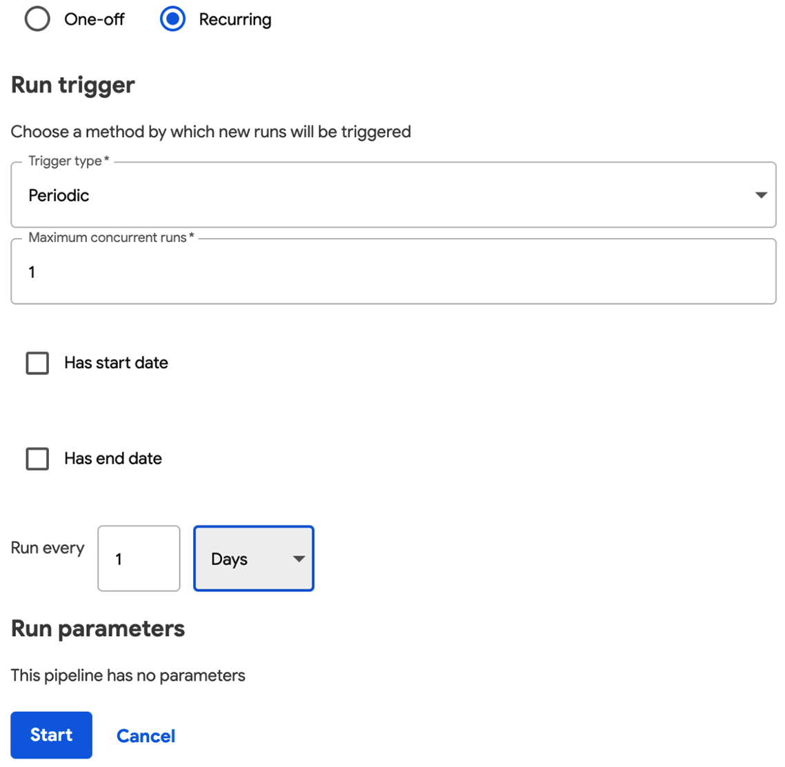 Setting Up Periodic Execution of a Pipeline