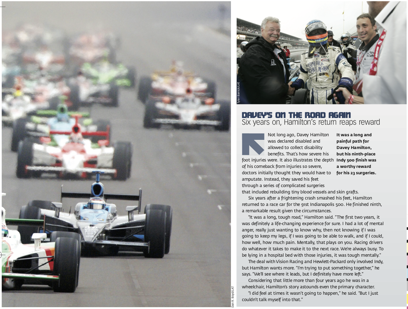 Racer Magazine 2007 Indianapolis 500 Article