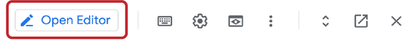 Open Editor button