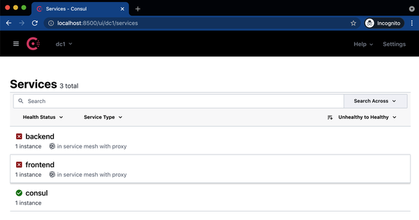 Image of the Consul UI