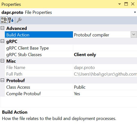 dapr.proto properties