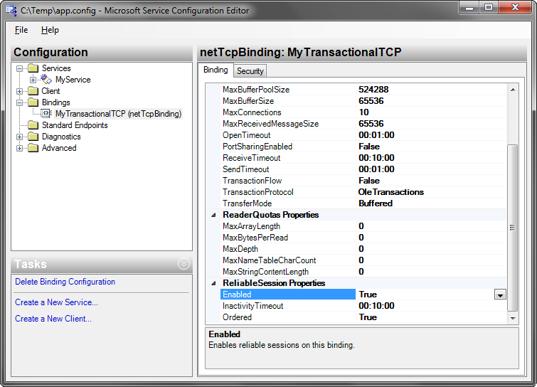 SvcConfigEditor is used to edit both host and client config files