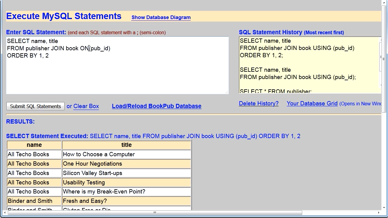 How Can A MySQL Query Return Data From Multiple Tables O Reilly